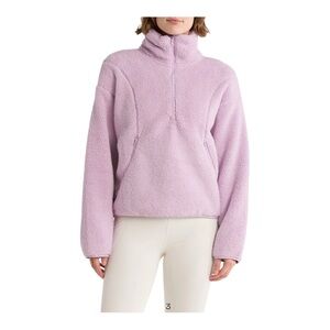 Z by Zella Faux Shearling Half Zip Pullover Sz Large